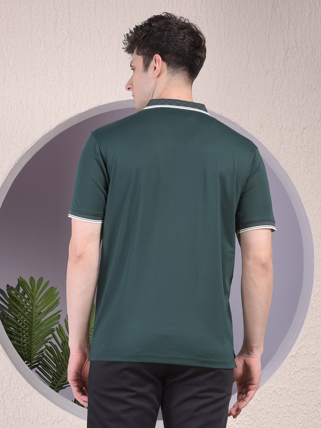 Green Polo-Neck T-Shirt