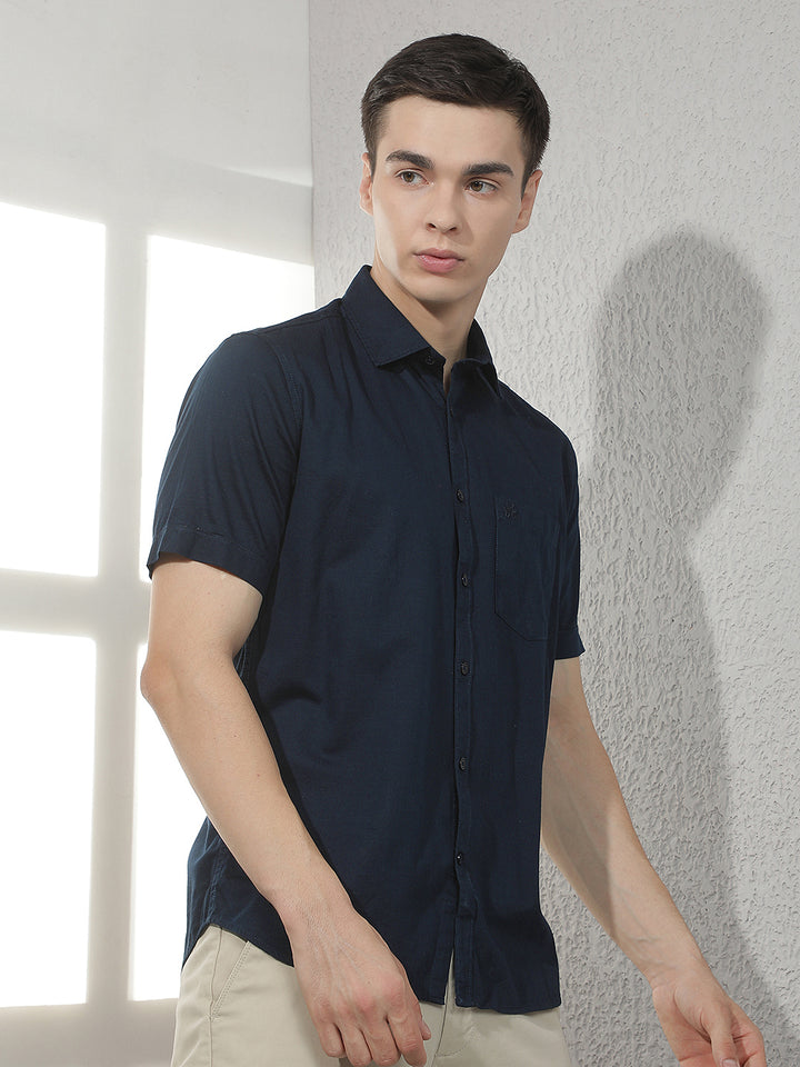Luxe Royal Navy Navy Blue Shirt