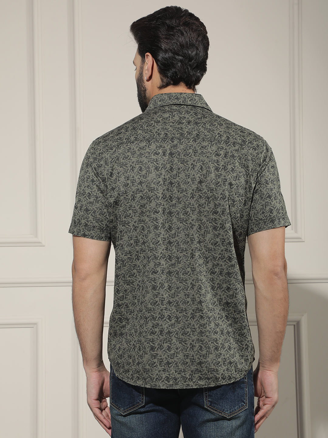 Green Floral Print Shirt