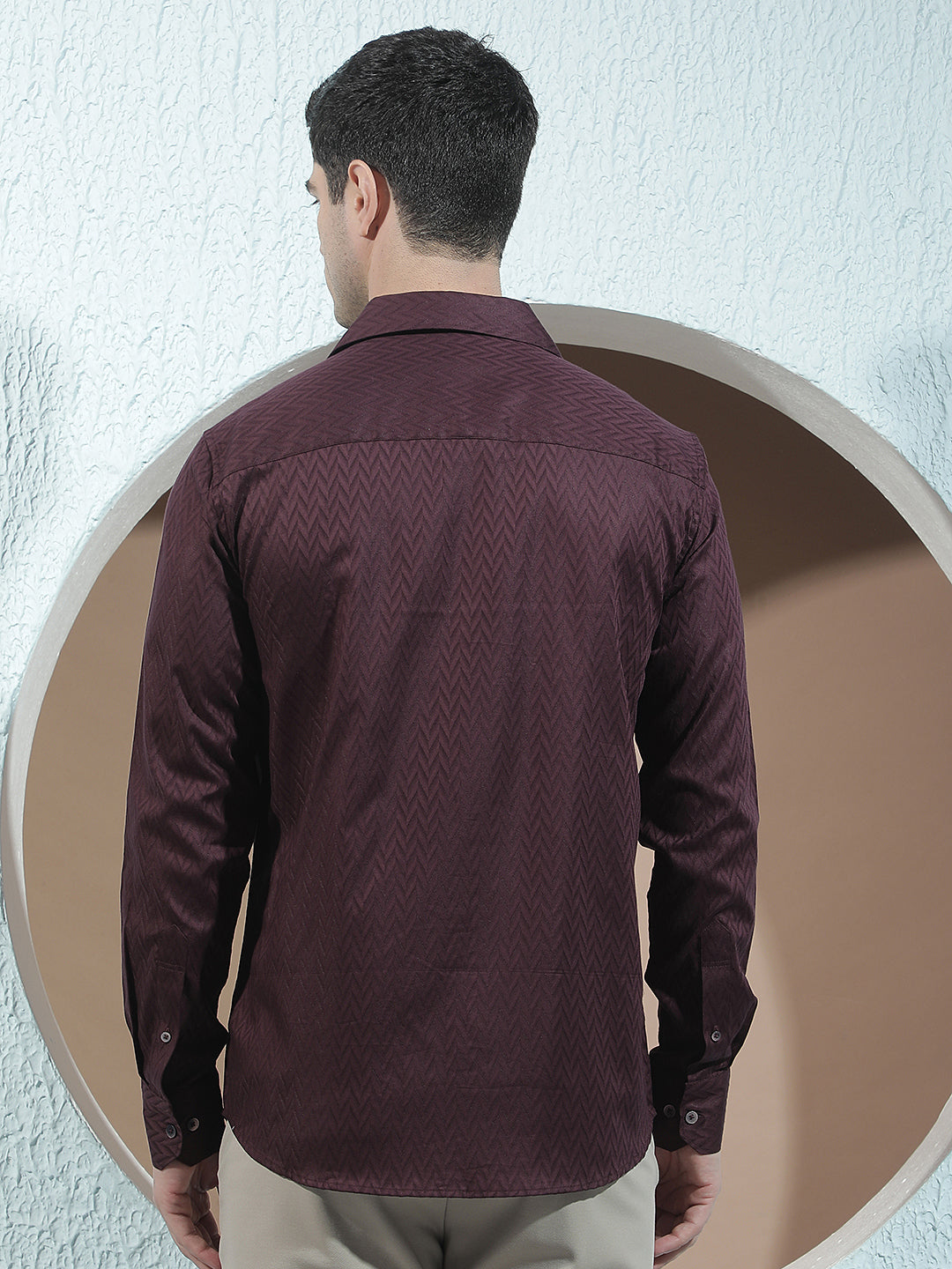 Signature Royal Plum Purple Printed Shirt