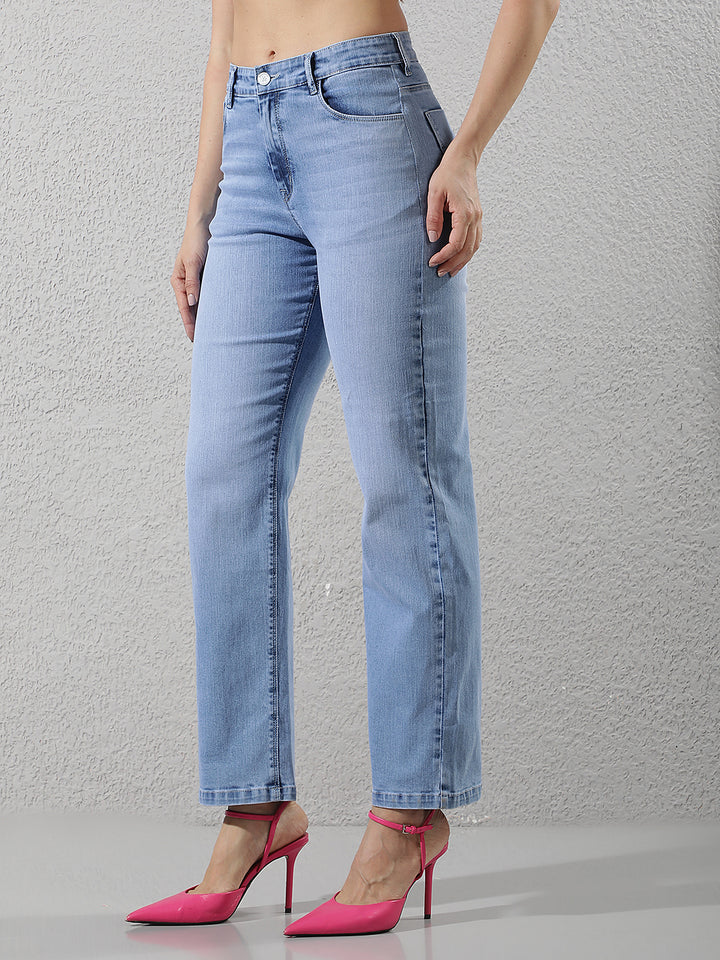 Refined Indigo Blue Straight Jeans
