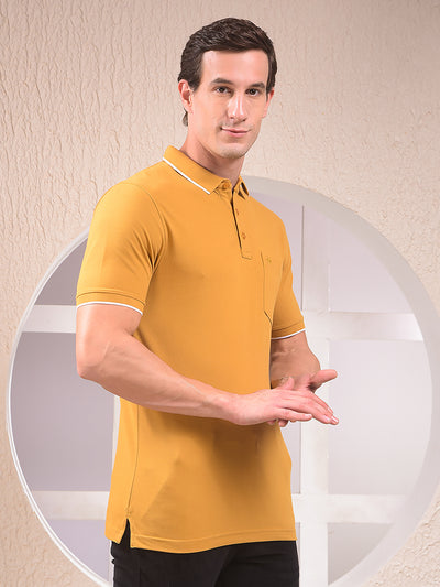 Mustard Polo Neck T-Shirt