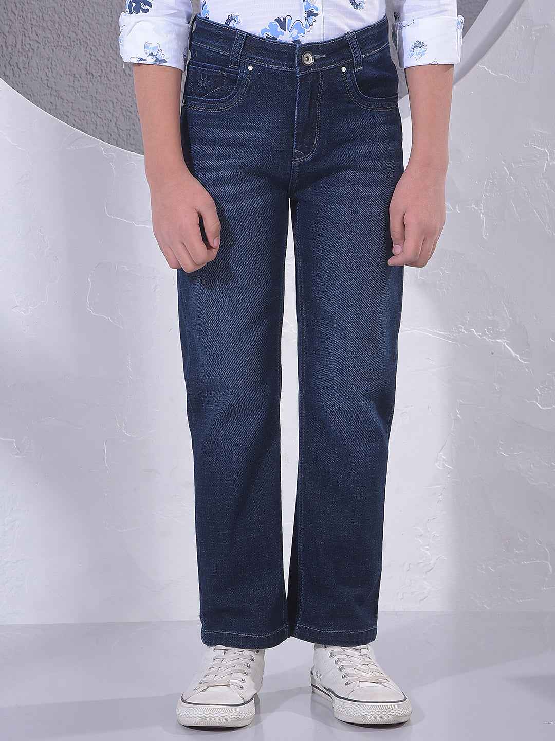 Deep Blue Modern Street Jeans