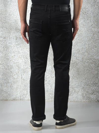 Trendy Dark Wash Black Jeans