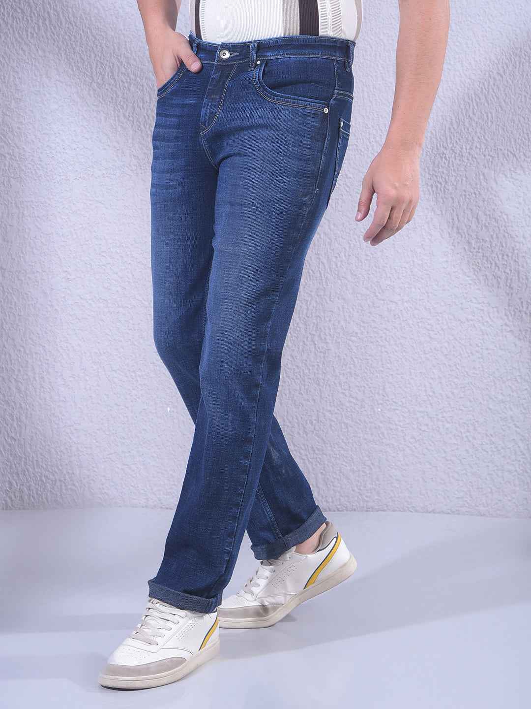 Deep Blue Straight Subtle Fade Jeans