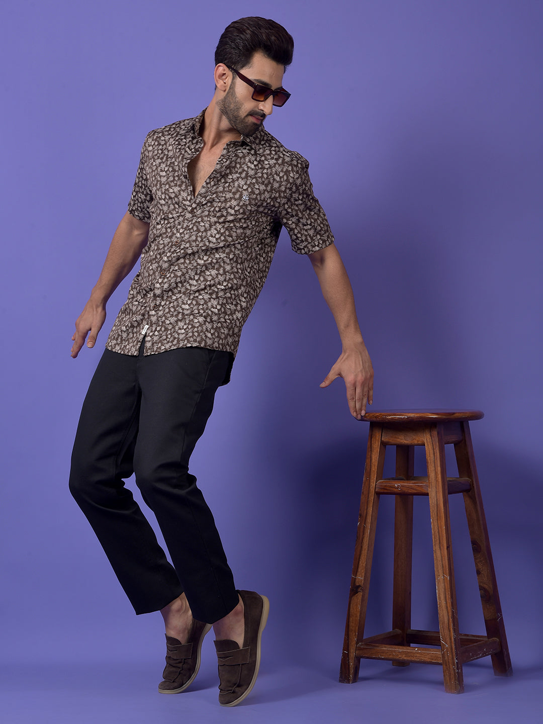 Black Printed Trousers