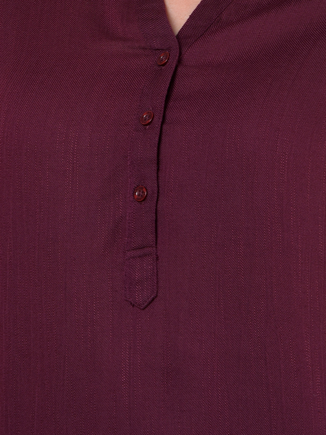 Maroon V-Neck Top