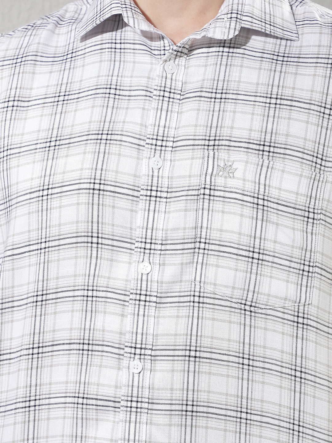 Tailored Breeze White Checked Shirt