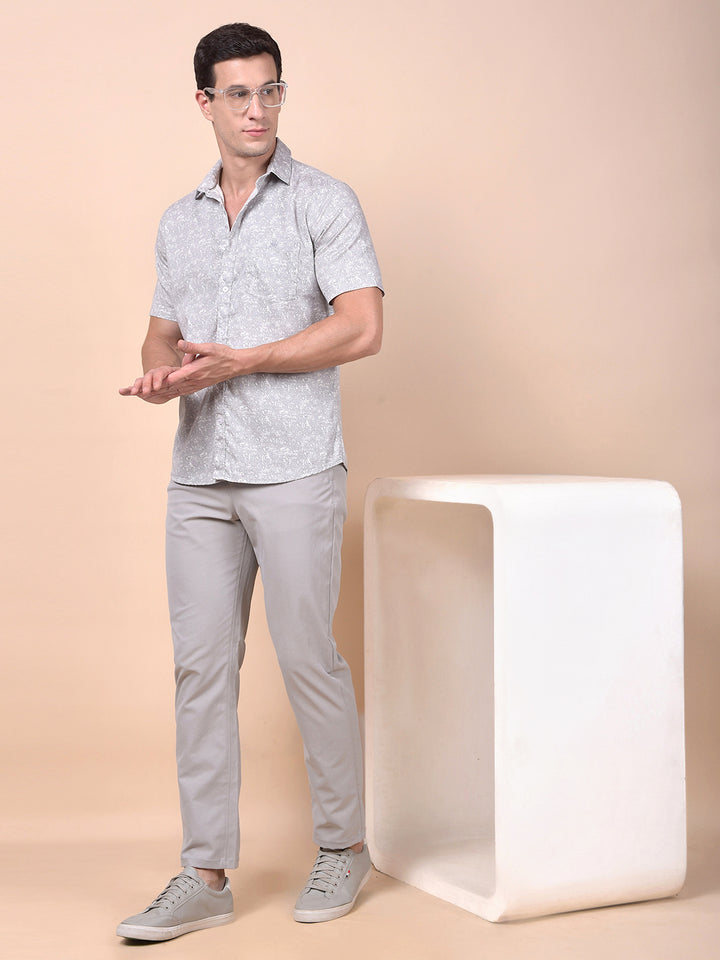 Iconic Grey Printed Shirt