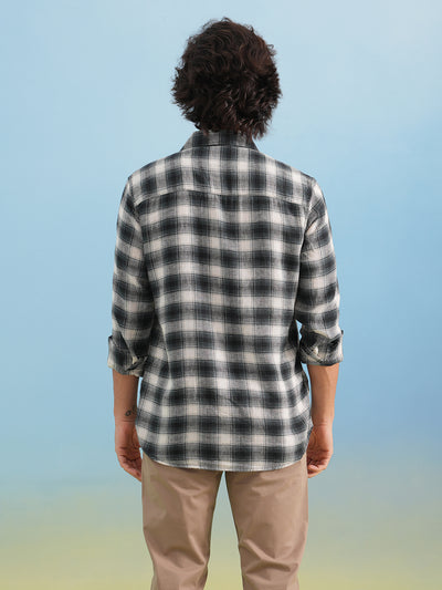Green Checked Linen Shirt