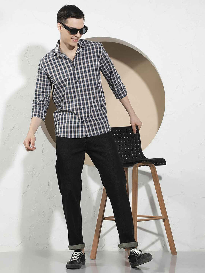 Grey Modern Straight Jeans
