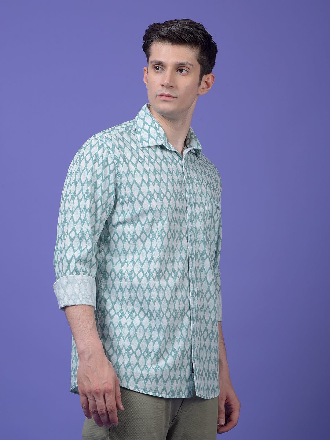Green Printed Shirt