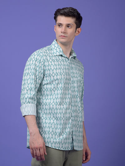 Green Printed Shirt