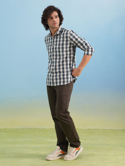 Green Checked 100% Cotton Shirt