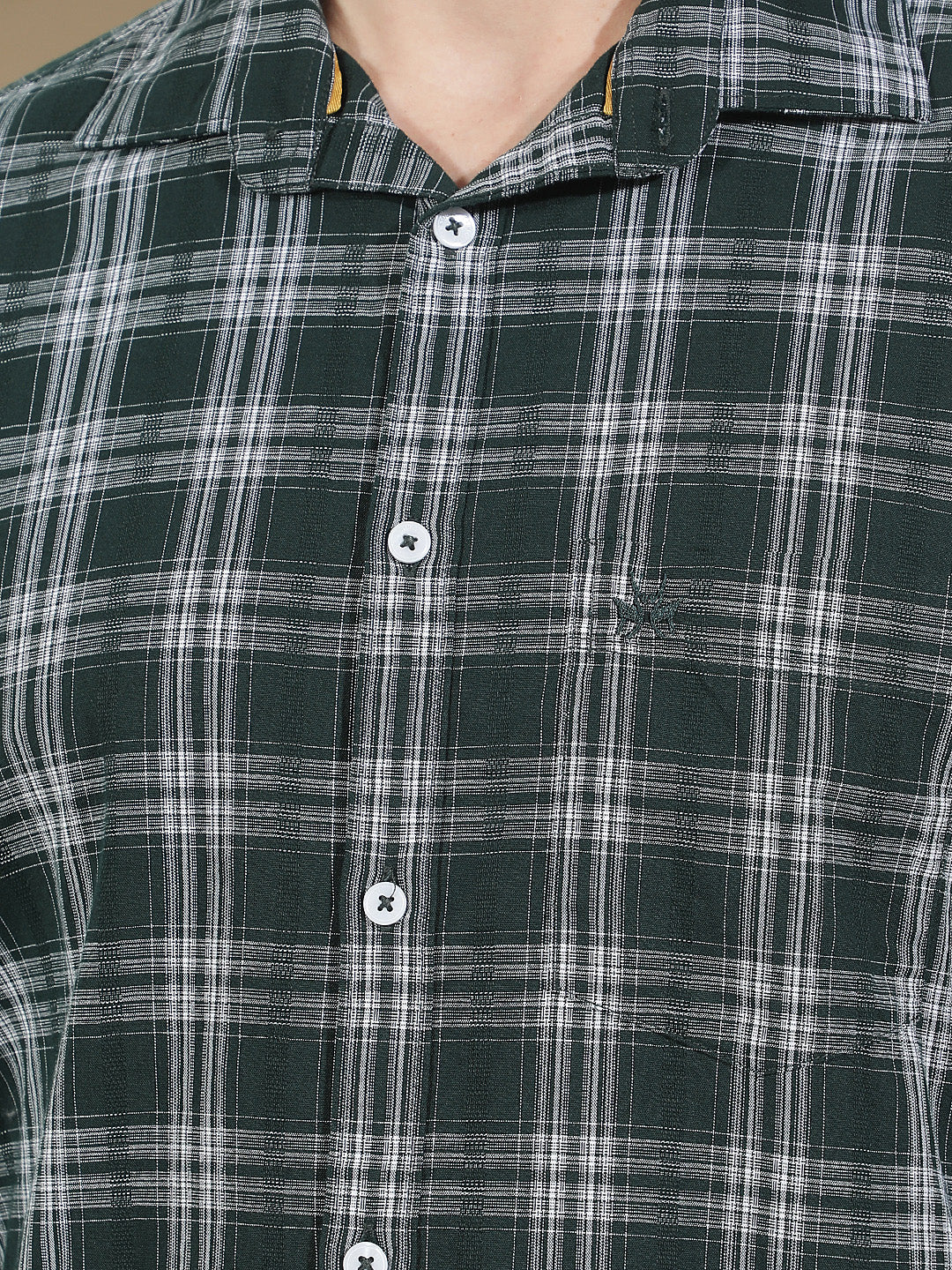 Green Checked 100% Cotton Shirt