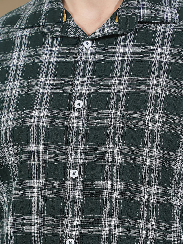 Green Checked 100% Cotton Shirt