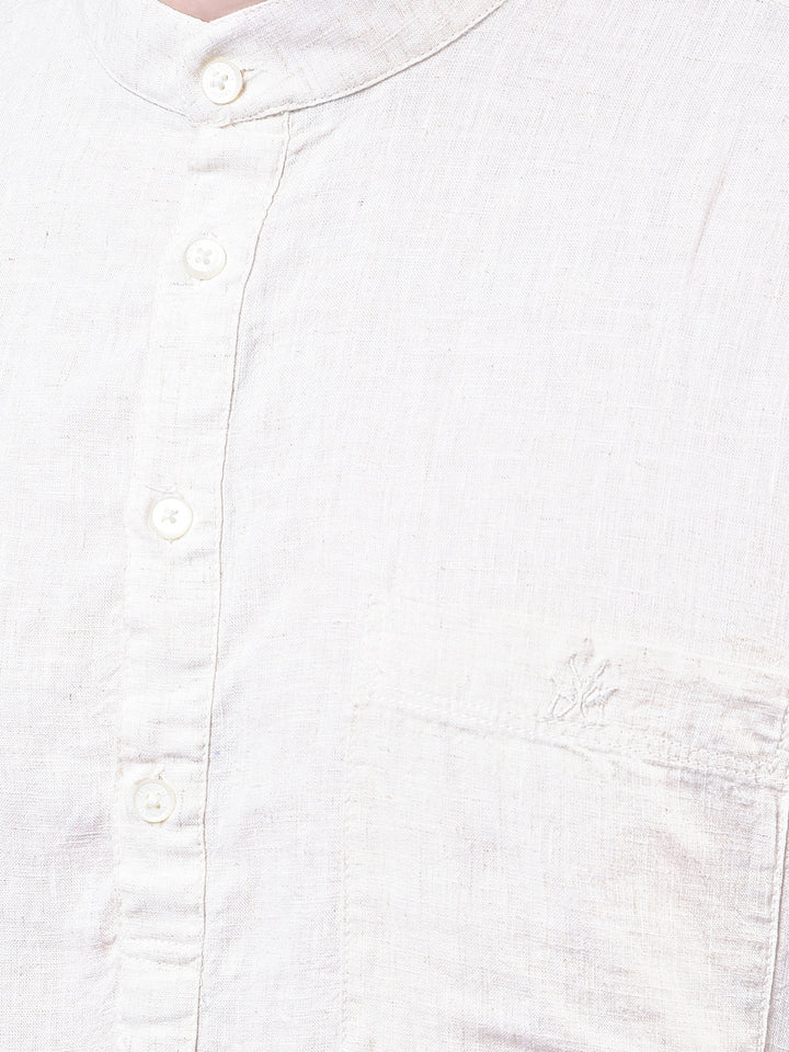 Off White Linen Kurta