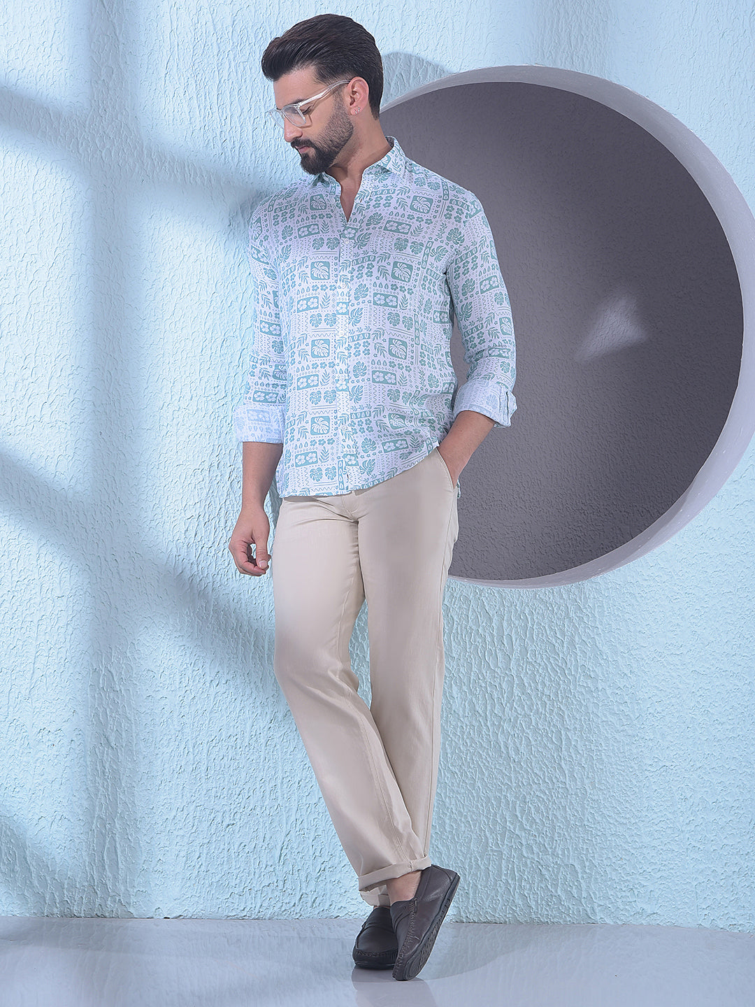 Green Printed Shirt