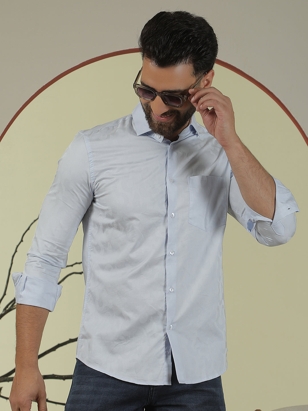 Contemporary Crisp Sky Blue Shirt