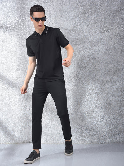 Swanky Black Polo Neck T-Shirt