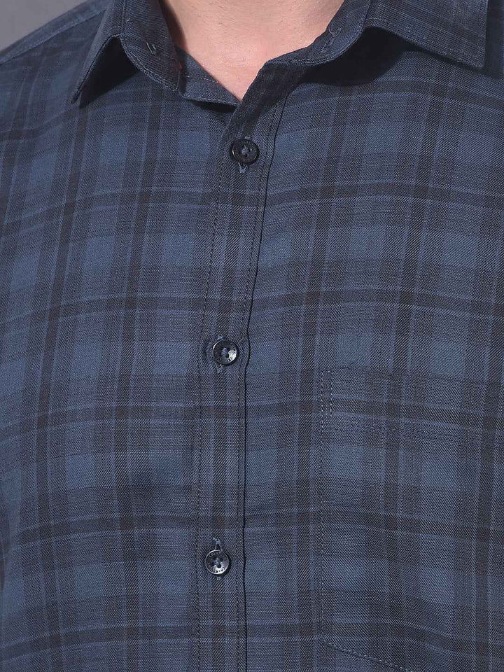 Green Checked 100% Cotton Shirt