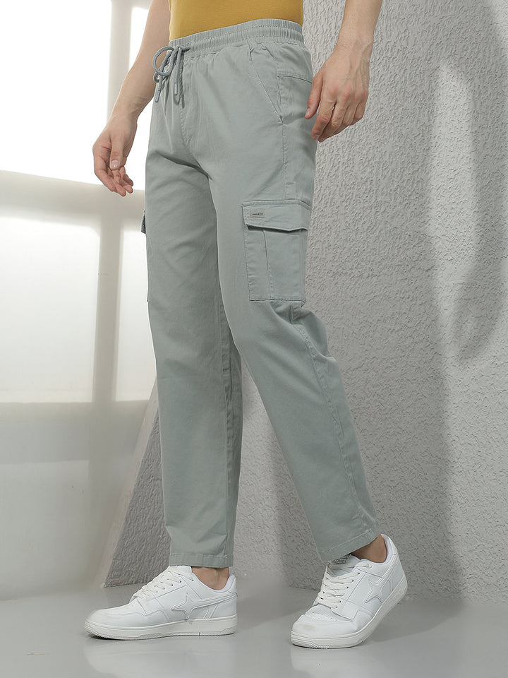 Luxe Slate Grey Cargo Trackpants