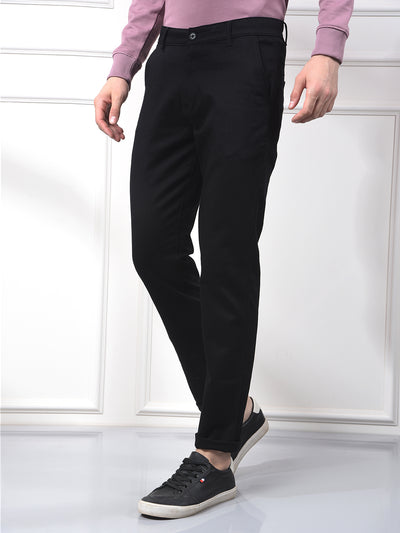 Modern Black Comfort Trousers