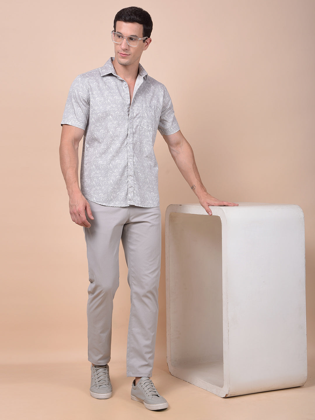 Iconic Grey Printed Shirt