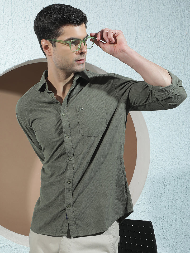 Olive 100% Cotton Shirt