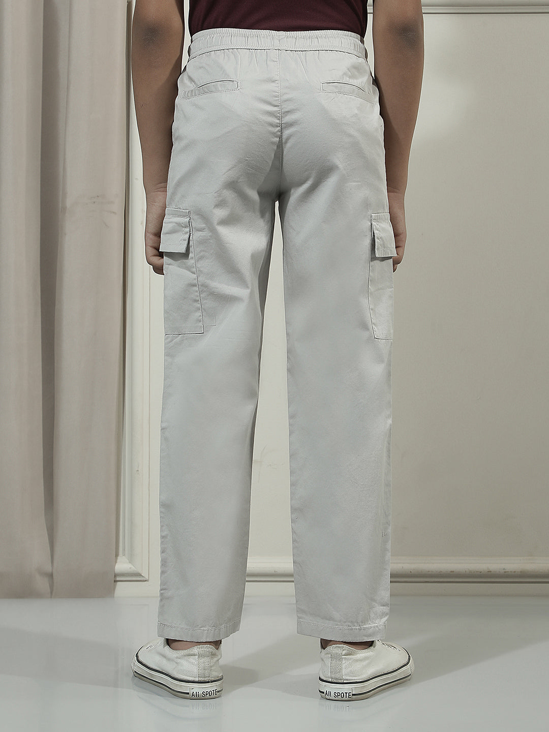 Grey 100% Cotton Cargo Trackpants