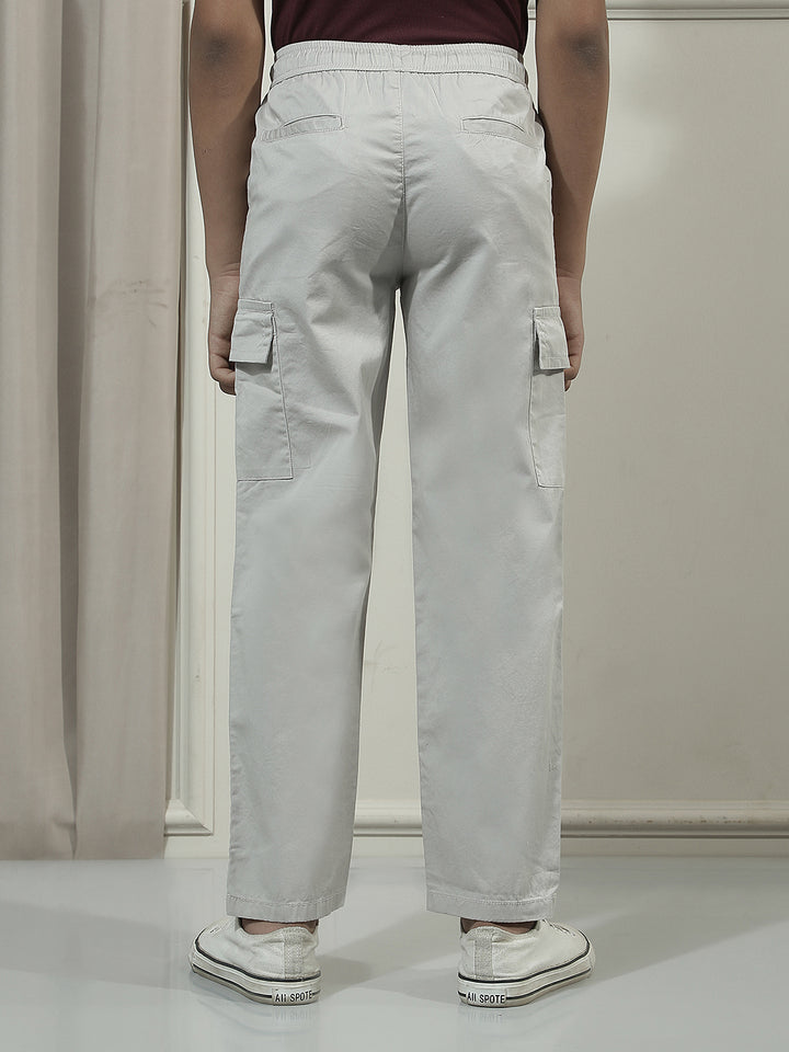 Grey 100% Cotton Cargo Trackpants