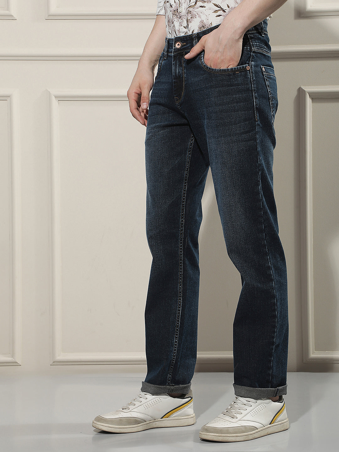Classic Cobalt Blue Straight Jeans