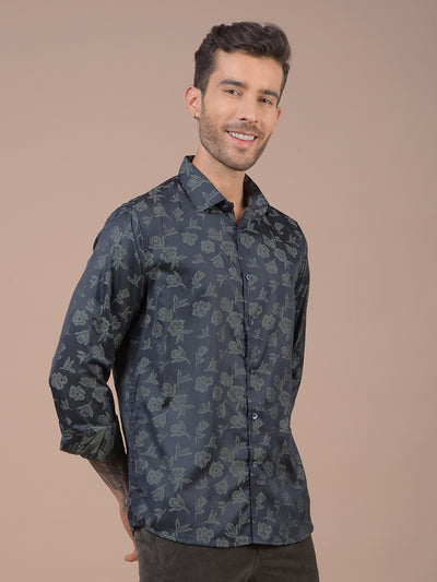 Green Floral Print Shirt