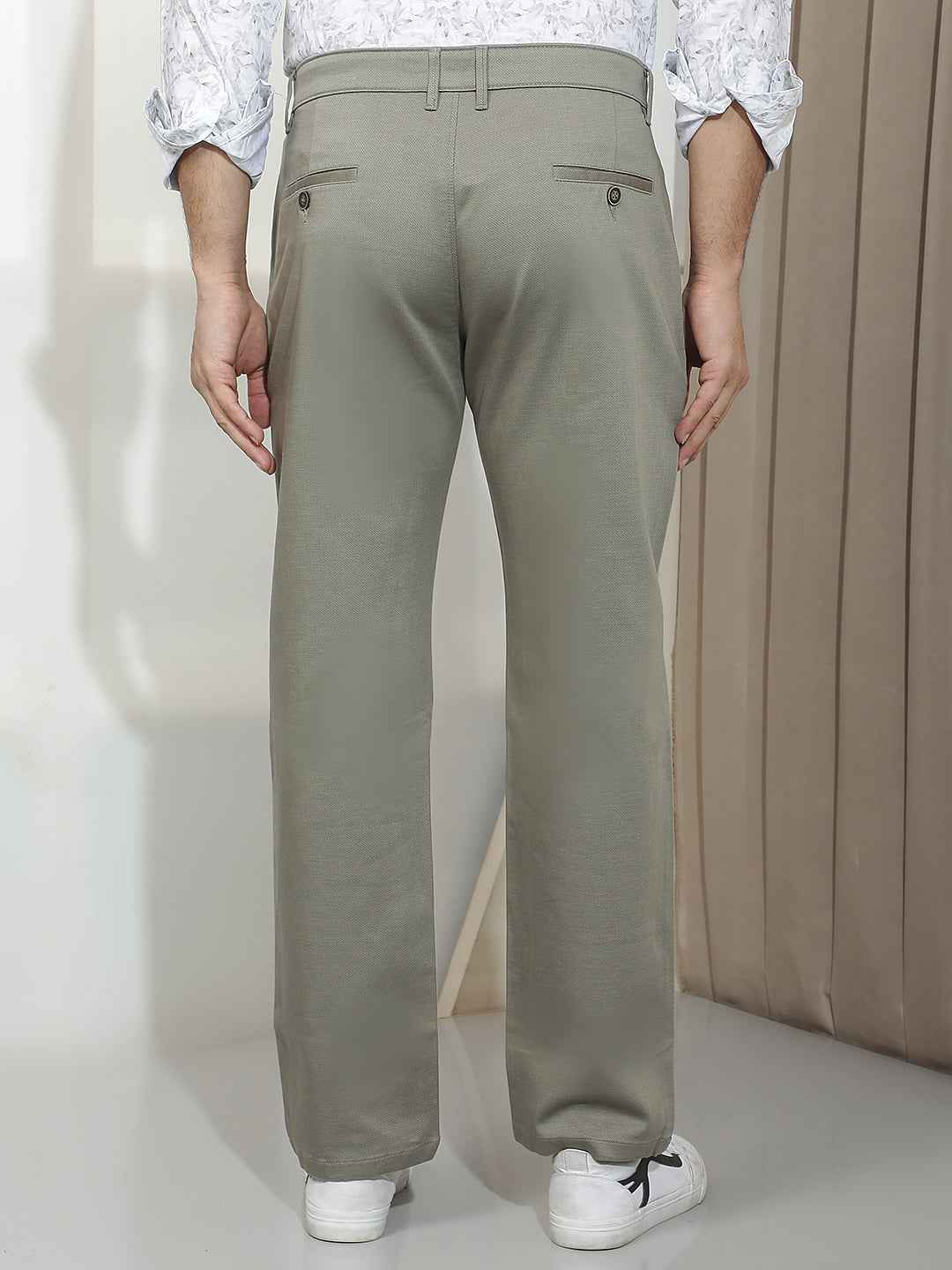 Olive Straight Trousers