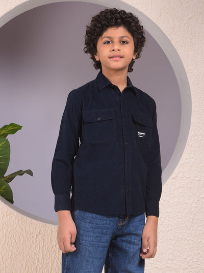 Blue 100% Cotton Corduory Shirt