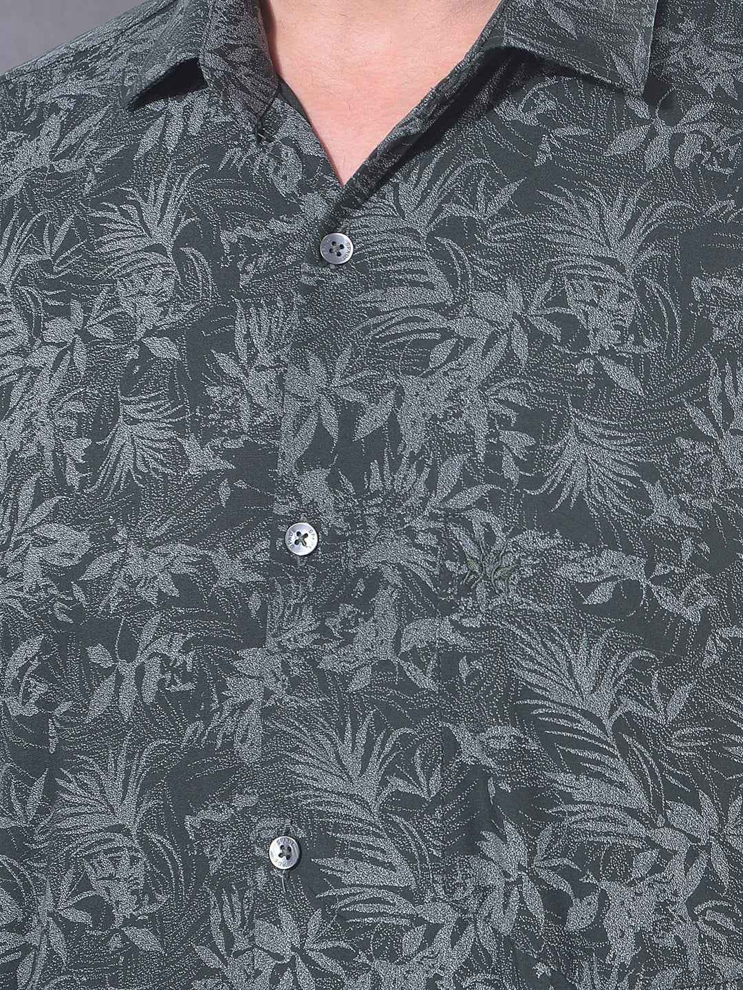 Green Floral Print Shirt