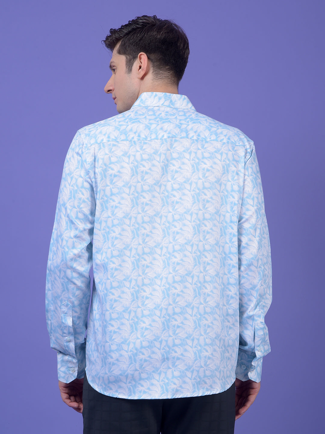 Blue Floral Print Shirt