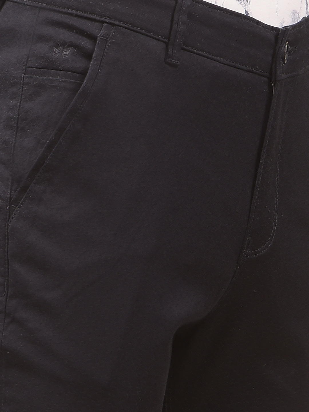 Softedge Casual Chinos Black Trousers