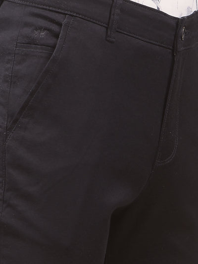 Softedge Casual Chinos Black Trousers