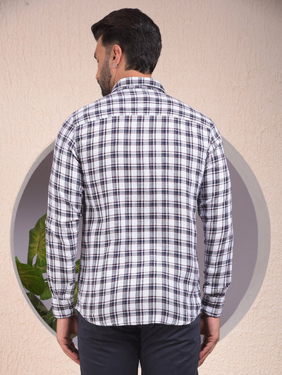 White Checked 100% Cotton Shirt