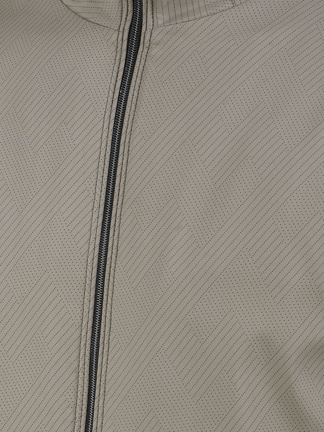 Beige Printed Puffer Jacket