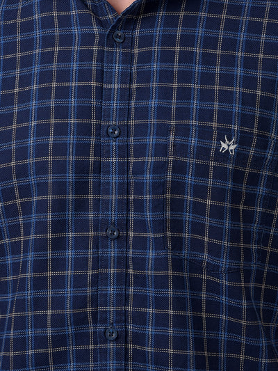 Blue Checked 100% Cotton Shirt