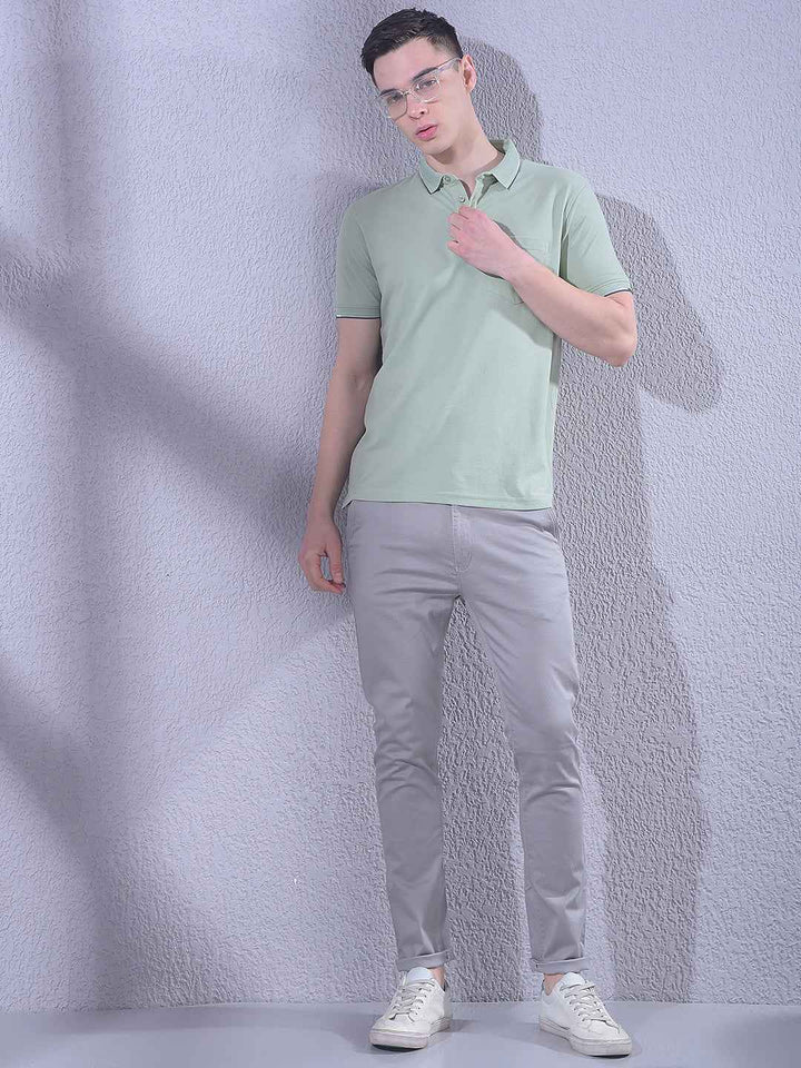 Green Polo Neck T-Shirt