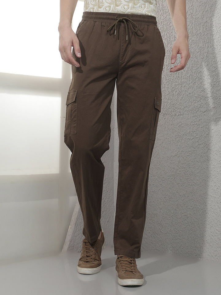Refined Hazelwood Brown Cargo Trackpants
