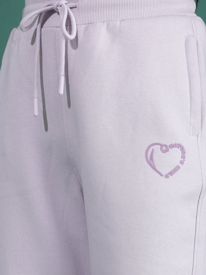 loud Heart Lilac Purple Joggers