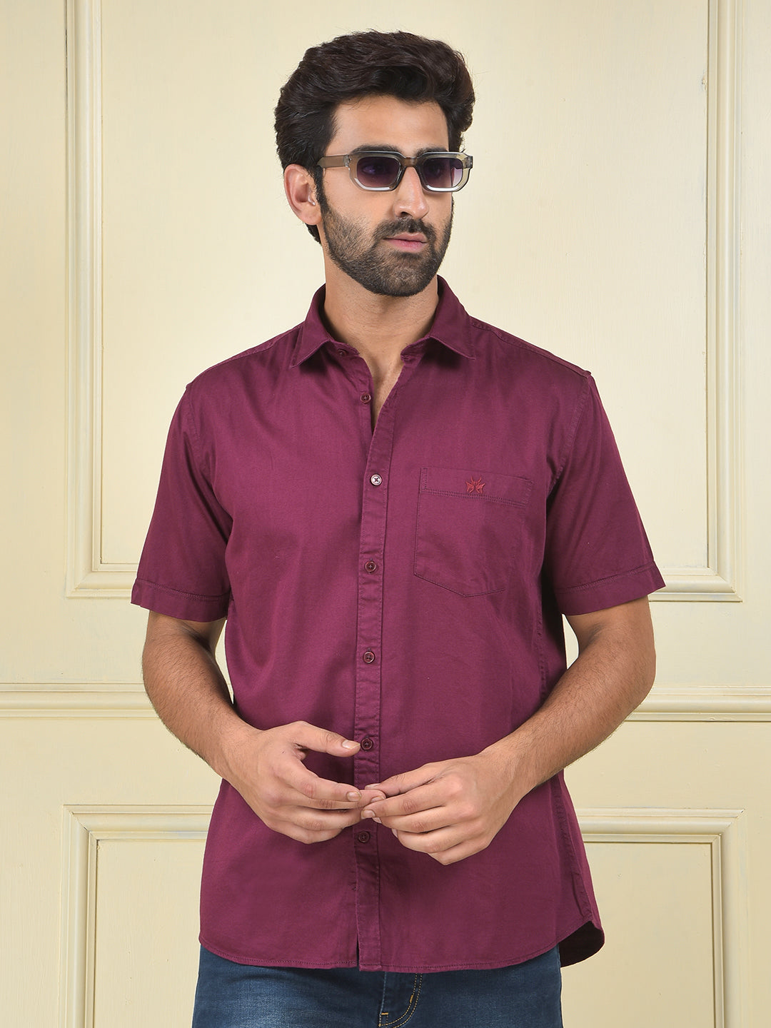 Urban Ease Maroon Shirt