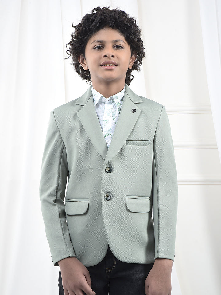 Mint Green Soft-Touch Formal Blazer