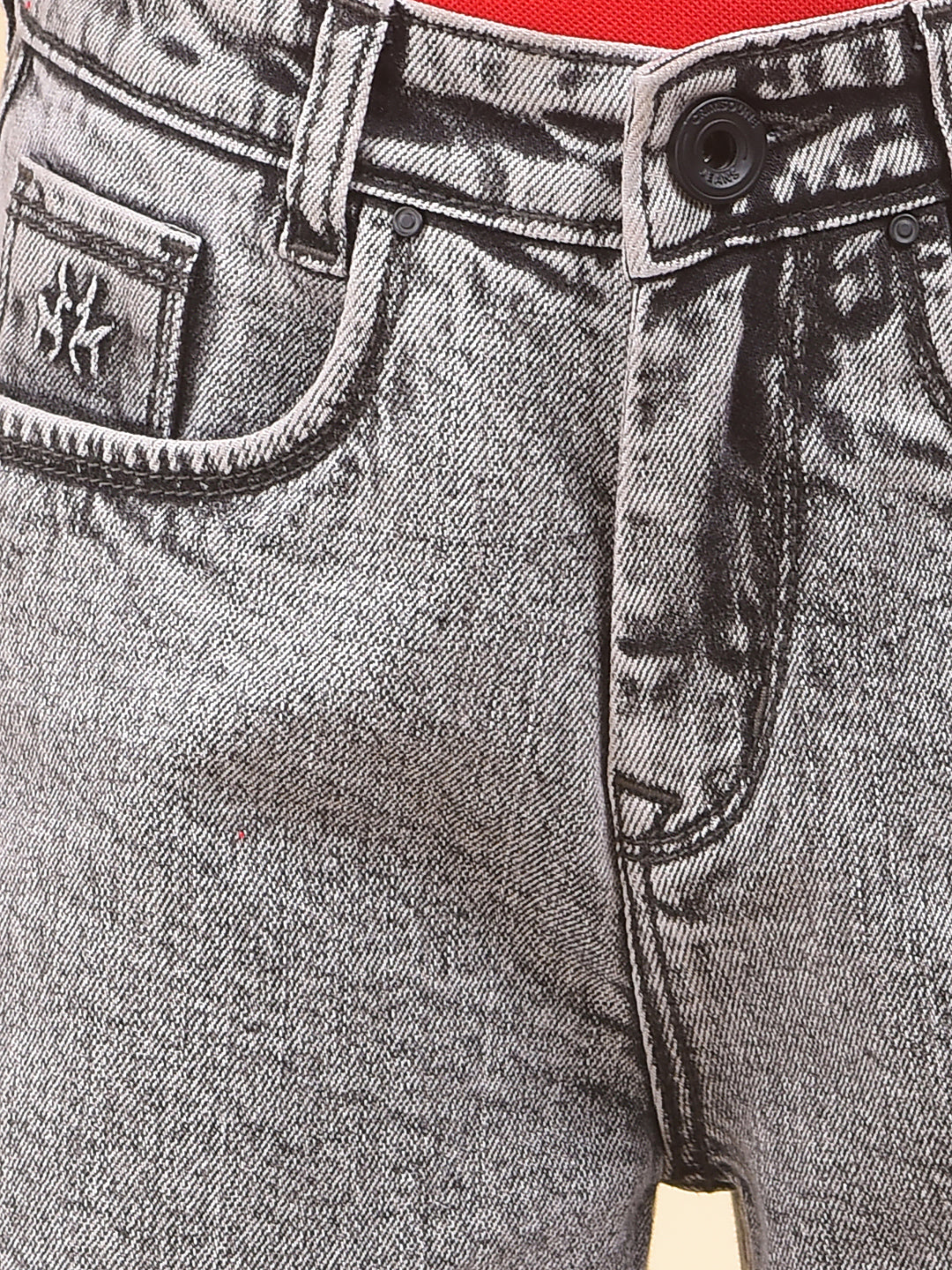 Grey Heavy-Fade Baggy Jeans