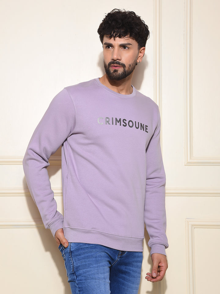 Urban Style Purple Sweatshirt with Brand Logo