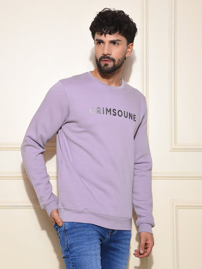 Urban Style Purple Sweatshirt with Brand Logo